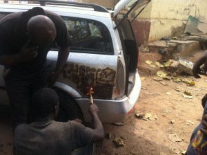 The results of the blow torch.