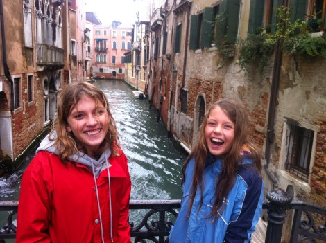 "Can you believe we are actually in Venice!!!"
