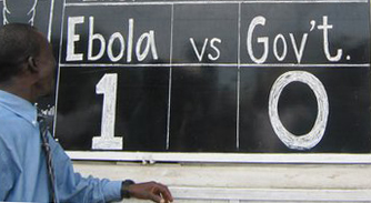 Somewher in Liberia - someone has either kept their sense of humour or understands how to communicate a message effectively.