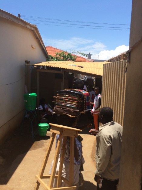 Temperature checks for ebola by the Togolese Red Cross