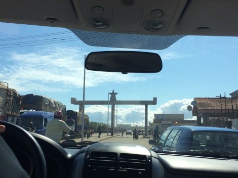 Crossing the border from Ghana to Togo